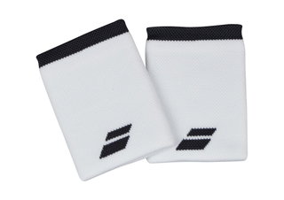 Babolat Jumbo Logo Sweatband Wristband white/black - 2 pieces